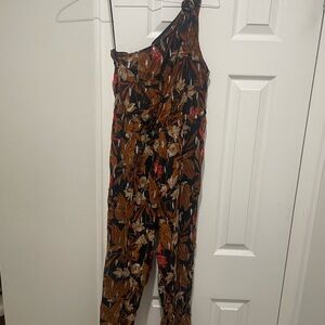 Maeve Black and Brown Floral Jumpsuit